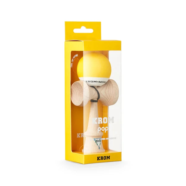 Kendama KROM Pop Galbena - RUBBER